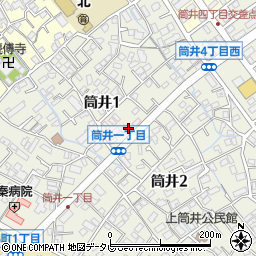 福岡県大野城市筒井1丁目11周辺の地図