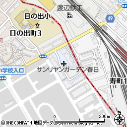 福岡県春日市大和町周辺の地図