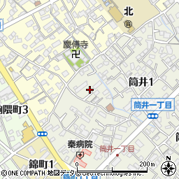 福岡県大野城市筒井1丁目7周辺の地図