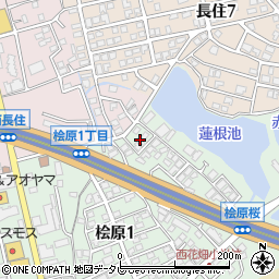 福岡県福岡市南区桧原1丁目8周辺の地図