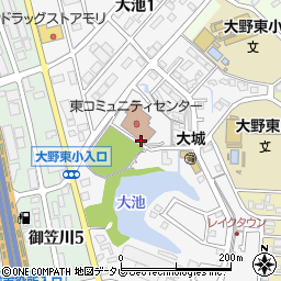 福岡県大野城市大池周辺の地図