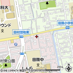 日刊工業新聞　エリアセンター田隈周辺の地図