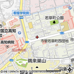 高知県高知市若草町16-22周辺の地図