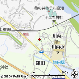 高知県吾川郡いの町鎌田490-9周辺の地図