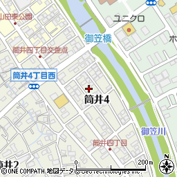 福岡県大野城市筒井4丁目8周辺の地図