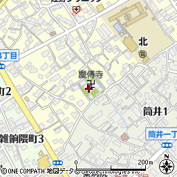 慶傅寺周辺の地図