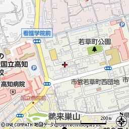 高知県高知市若草町16-11周辺の地図