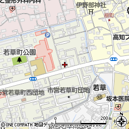 高知県高知市若草町1-26周辺の地図