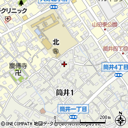 福岡県大野城市筒井1丁目15周辺の地図