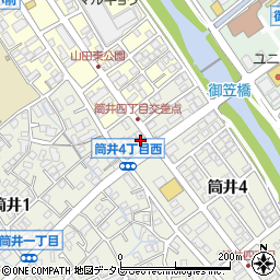 福岡県大野城市筒井4丁目1-12周辺の地図