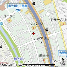 やきにく 山北 御笠川店周辺の地図