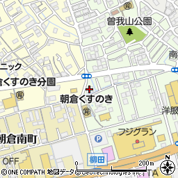 朝倉南横曽我改良住宅周辺の地図