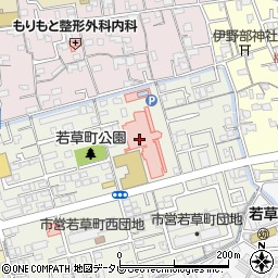 高知県高知市若草町10周辺の地図