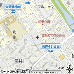 福岡県大野城市筒井1丁目20周辺の地図