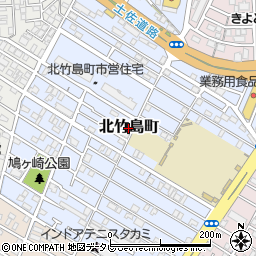 高知県高知市北竹島町周辺の地図