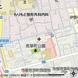 高知県高知市若草町10-44周辺の地図