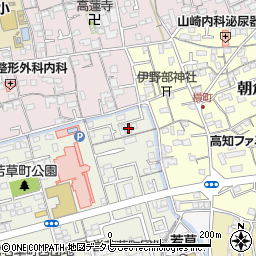 高知県高知市若草町1-57周辺の地図