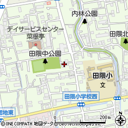 福岡県福岡市早良区田隈2丁目17周辺の地図