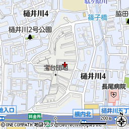 福岡県福岡市城南区宝台団地周辺の地図