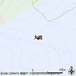 高知県仁淀川町（吾川郡）大渡周辺の地図