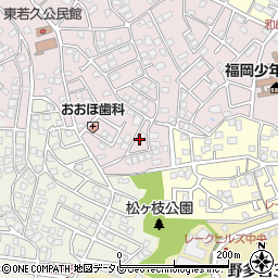 福岡県福岡市南区若久6丁目57周辺の地図