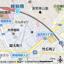 福岡県福岡市博多区銀天町3丁目周辺の地図