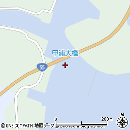 甲浦大橋周辺の地図