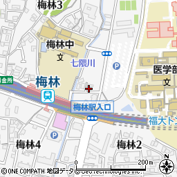 信明保育園梅林分園周辺の地図