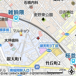 カネコ銀天町店周辺の地図