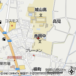 香南市立赤岡中学校周辺の地図
