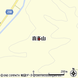 愛媛県大洲市喜多山周辺の地図