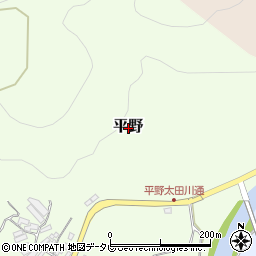 高知県高岡郡佐川町平野周辺の地図