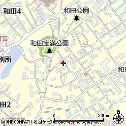 福岡県福岡市南区和田周辺の地図