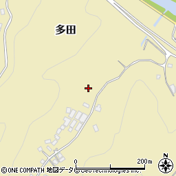 愛媛県大洲市多田周辺の地図