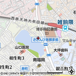 福岡県福岡市博多区南本町周辺の地図