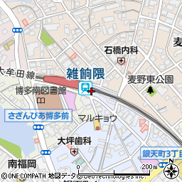 福岡県福岡市博多区周辺の地図