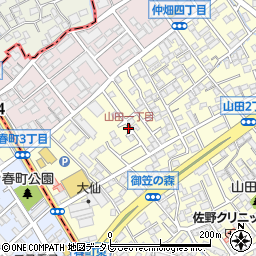 山田一丁目周辺の地図