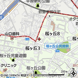 ファミリーマート春日桜ヶ丘八丁目店周辺の地図