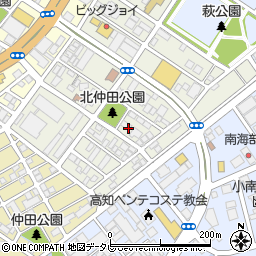高知県高知市仲田町周辺の地図