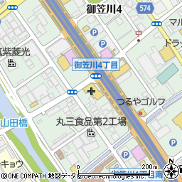 トヨタカローラ福岡　御笠川店周辺の地図