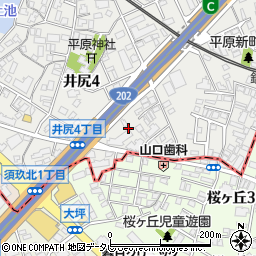 平原池周辺の地図