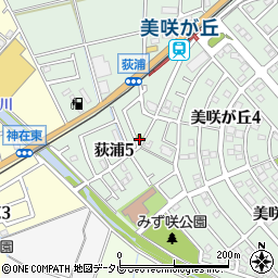 荻浦公園周辺の地図