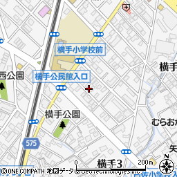 福岡県福岡市南区横手周辺の地図