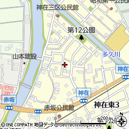 福岡県糸島市神在東2丁目周辺の地図