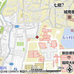 デイケア棟　福岡大学病院　精神神経科周辺の地図