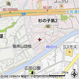 高知県高知市城山町174周辺の地図