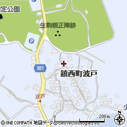 佐賀県唐津市鎮西町波戸周辺の地図