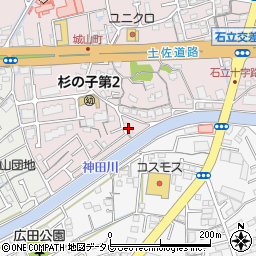 高知県高知市城山町134周辺の地図