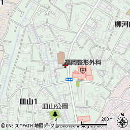 福岡皿山郵便局周辺の地図