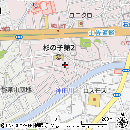 高知県高知市城山町179周辺の地図